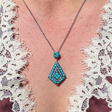 Load image into Gallery viewer, Turquoise Pavé Locket
