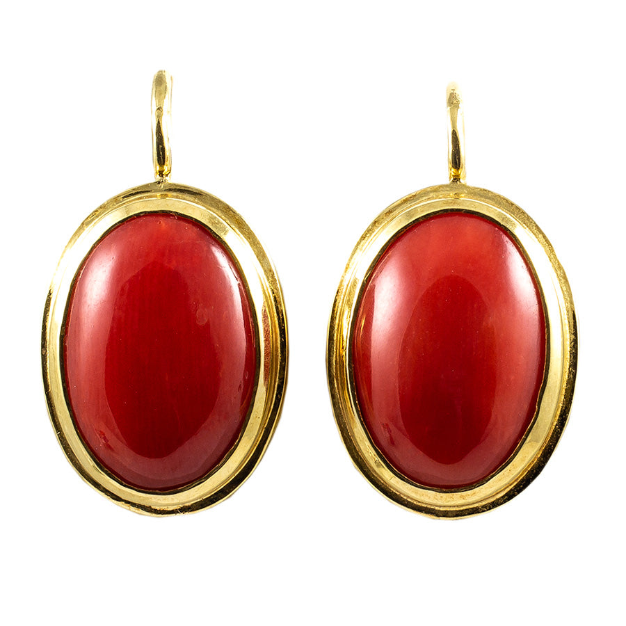 70’s Coral Earrings